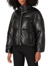 MILLY WOMEN'S FAUX LEATHER PUFFER JACKET