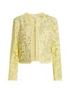 Milly Women's Garden Lace Jacket In Yellow