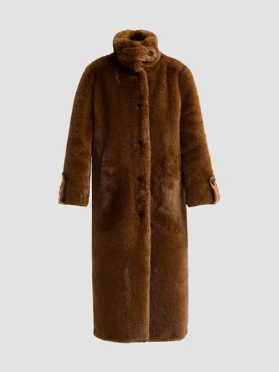 Milly Women's Gia Faux Fur Coat In Brown