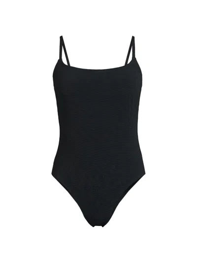 Milly Women's Grace Solid One-piece Swimsuit In Black