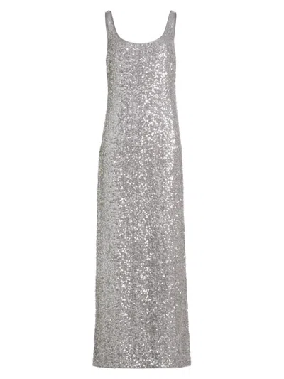 Milly Women's Ishani Sequined Maxi Dress In Gray