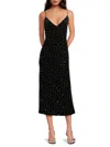 Milly Women's Ivy Embellished Velvet Cami Midi-dress In Black