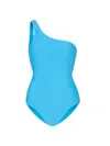 Milly Women's Joni One-shoulder One-piece Swimsuit In Blue