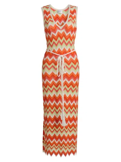 Milly Women's Kaela Zigzag Knit Cover-up Dress In Multi