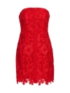 MILLY WOMEN'S LACE STRAPLESS MINIDRESS