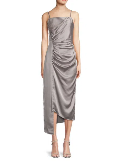 Milly Women's Lilliana Satin Draped Slip Dress