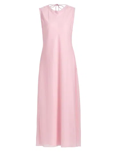 Milly Women's Linda Sleeveless Midi-dress In Pink
