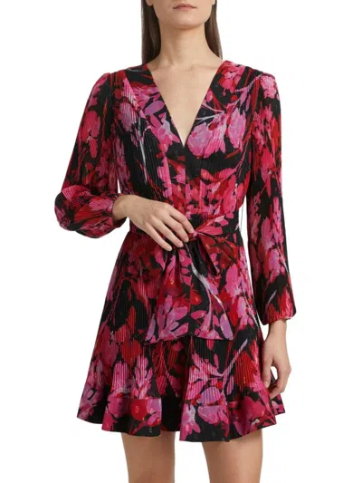 Milly Women's Liv Floral Pleated A-line Minidress In Multi