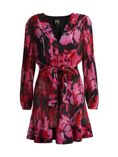 Milly Women's Liv Floral Pleated Midi-dress In Multi