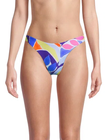 Milly Women's Margot Geometric Bikini Bottom In Multi