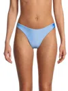 Milly Gloss Bikini Bottom In Blue