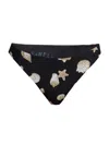 Milly Margot Seashell Bikini Bottoms In Black