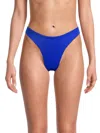 Milly Women's Margot Textured Bikini Bottom In Blue