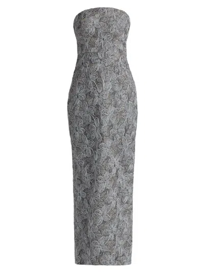 Milly Women's Meredith Floral-embroidered Maxi Dress In Multi