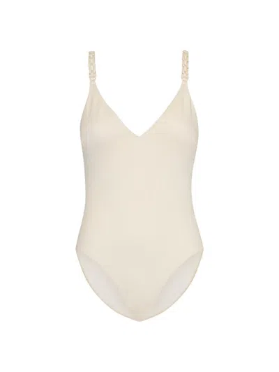 Milly Women's Metallic One-piece Swimsuit In Brown