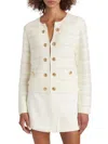 Milly Women's  Textured Stripe Knit Cardigan Jacket In Neutral