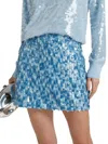 Milly Modern Mini Skirt In Blue