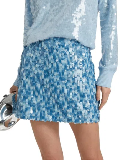 Milly Modern Mini Skirt In Blue