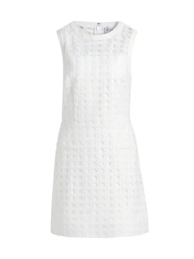 Milly Moira Sleeveless Lace Mini Dress In White