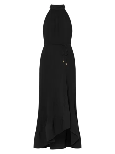 Milly Women's Nalani Pleated Midi-dress In Black