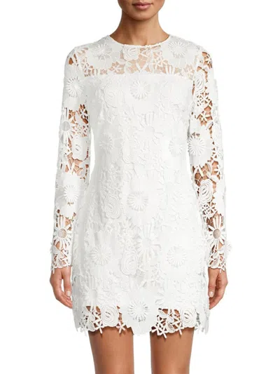Milly Women's Nessa 3d Lace Minidress In Neutral
