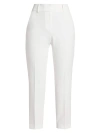 Milly Nicola Cropped Slim Cady Pants In Ecru