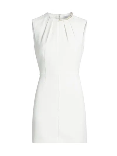 Milly Nyra Crystal Mini Dress In White