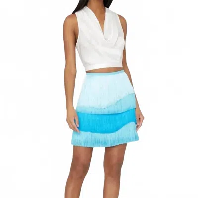 Milly Women's Odelia Fringe Skirt In Blue In Yellow