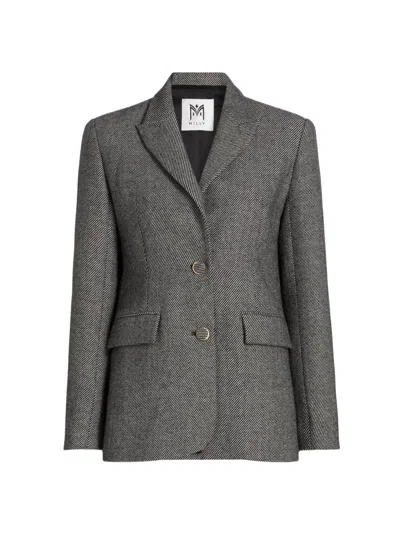Milly Women's Palmer Wool-blend Single-breasted Blazer In Gray