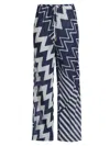 MILLY WOMEN'S PATCHWORK CHEVRON COVER-UP PANTS