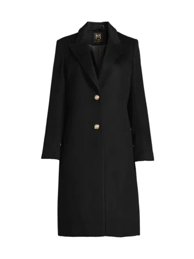 Milly Women's Peak Lapel Wool-blend Coat In Black