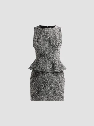 Milly Women's Piper Tweed Mini Dress In Gray