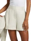 Milly Women's Pleated-front Linen Shorts In White