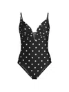 Milly Polka Dot V-wire One Piece In Multi