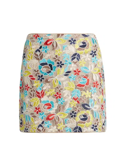 Milly Women's Printemps Lace Modern Miniskirt In Multi