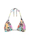 Milly Rainbow Oasis Triangle Bikini Top In Multi