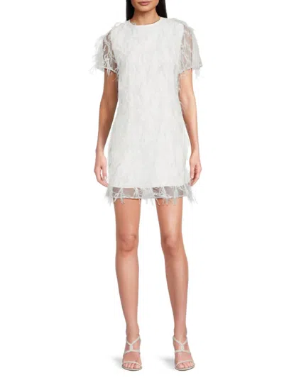 Milly Women's Rana Feather Minidress In White