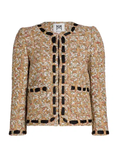 Milly Women's Roman Tweed Ribbon Jacket In Multi