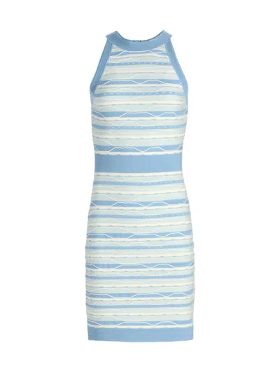 Milly Sadie Stripe Sleeveless Minidress In Multi