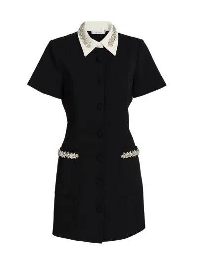 Milly Women's Sheelah Crepe Embellished Minidress In Multi