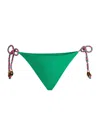 Milly Two Tone Rope Bikini Bottom In Green