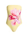 Milly Songe D'iris Strapless One Piece In Yellow