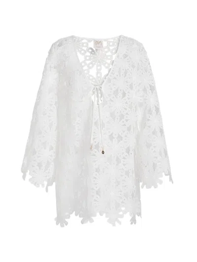 Milly Women's Viara Lace Cover-up Minidress In White
