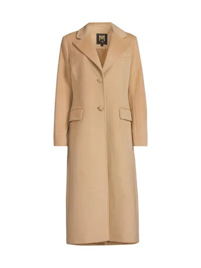 Milly Women's Wool-blend Single-breasted Maxi Coat In Brown