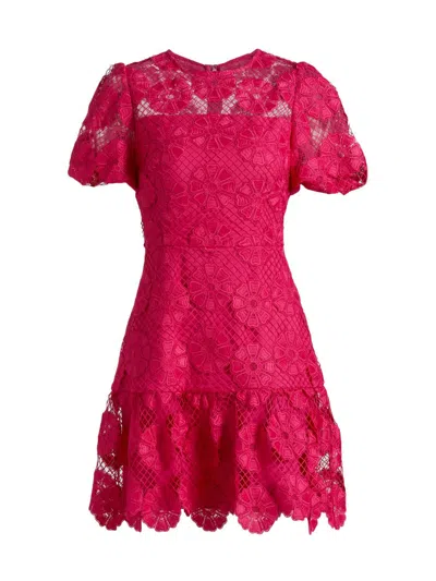 Milly Women's Yasmin Lace Minidress In Pink