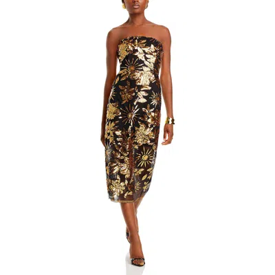 Milly Womens Sequined Corset Seamd Cocktail And Party Dress In Multi