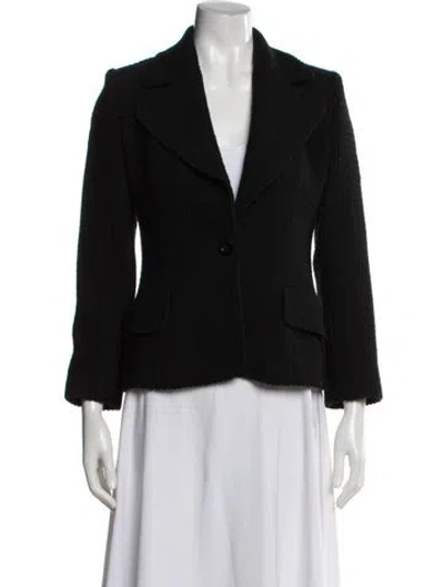 Pre-owned Milly Wool Blazer In Black