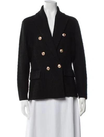 Pre-owned Milly Wool Blazer In Black