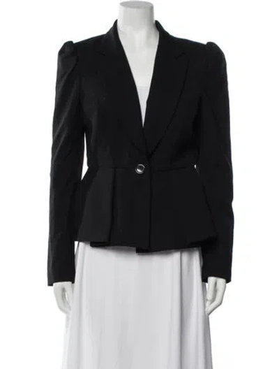 Pre-owned Milly Wool Blazer In Black