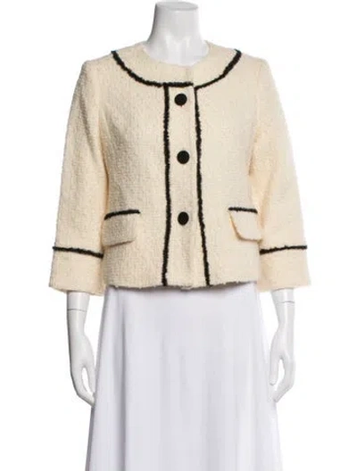 Pre-owned Milly Wool Blazer In Neutral